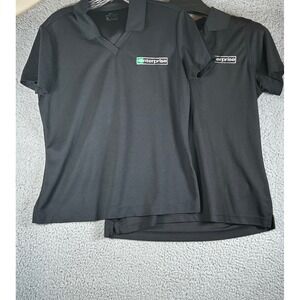 Enterprise Rental Car Shirt‎ Women M Black set of 2 Polo Nike work Uniform